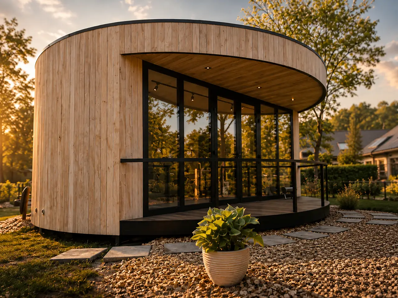 Glamping Pod chalet, recreatiewoning en Tuinkantoor van Modular Living Glamping Pod chalet, recreatiewoning en Tuinkantoor van Modular Living