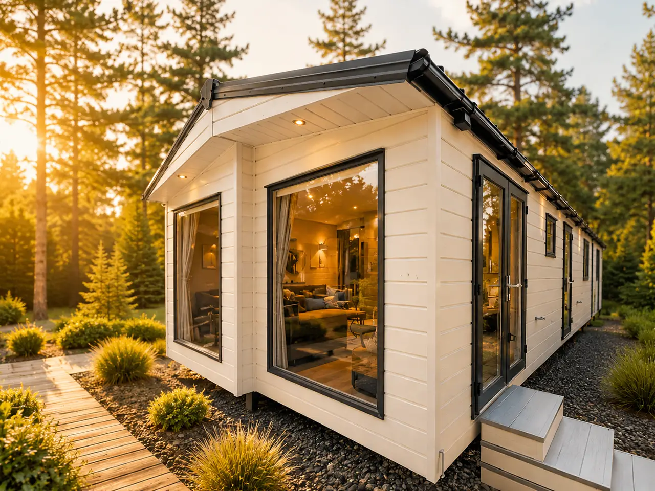 Nordik Jubilee chalet, stacaravan en recreatiewoning van Modular Living Nordik Jubilee chalet, stacaravan en recreatiewoning van Modular Living